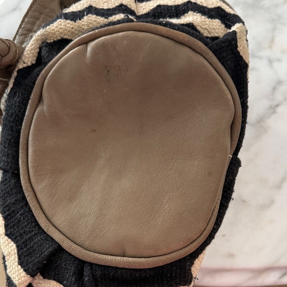 Ecote Chevron Tapestry Tote Bag with Taupe Leather Trim - Picture 8 of 8